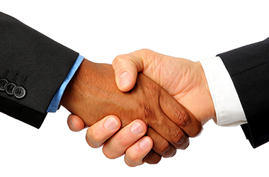 Career Networking Handshake