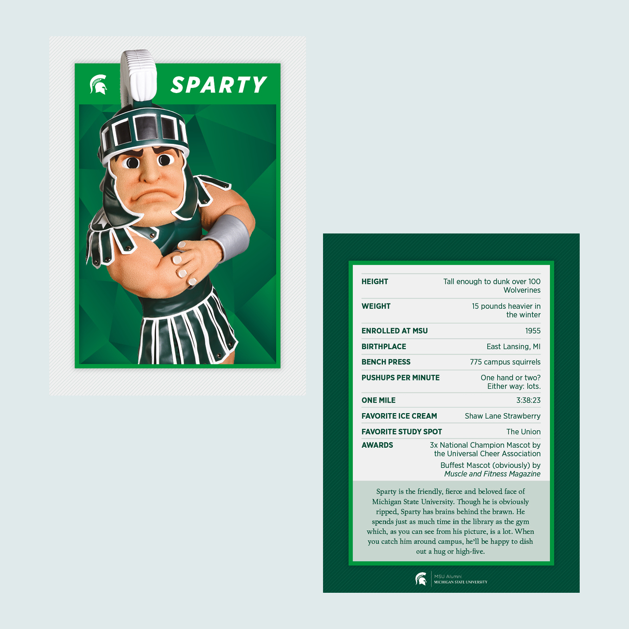 Sparty Trading Cards